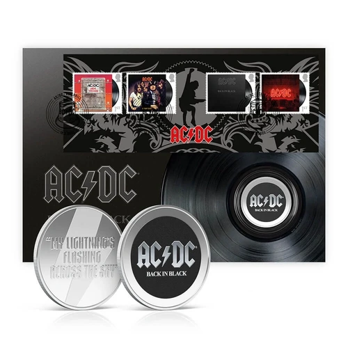 UK 2025 AC/DC Back in Black Medal Cover (18.2.25)