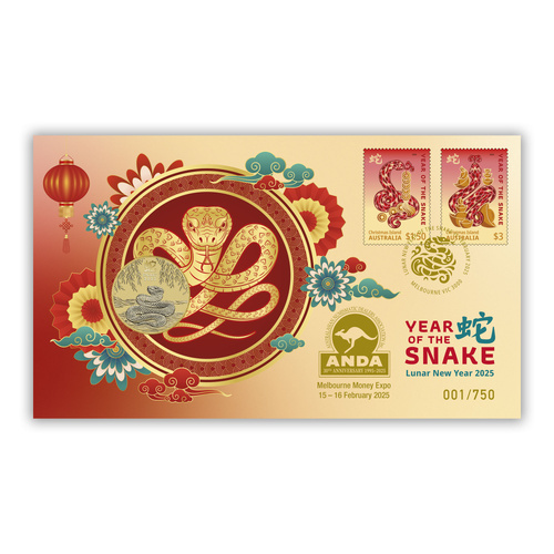 Australia 2025 ANDA Melbourne Year of the Snake $1 Coin PNC