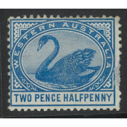 West Australia 1892 Swan Typo 2½d Stamp Deep Blue SG97 MLH