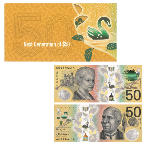 Australia 2018 RBA Next Generation of $50 Uncirculated Banknote in Folder