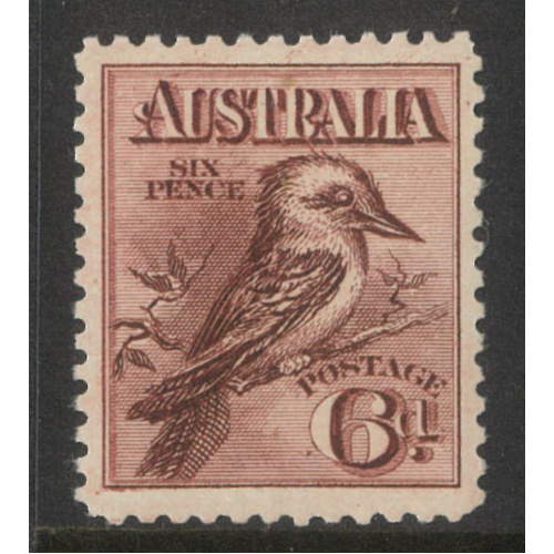 Australia 1914 Engraved 6d Kookaburra Stamp SG19 Well Centred MUH #AUBK