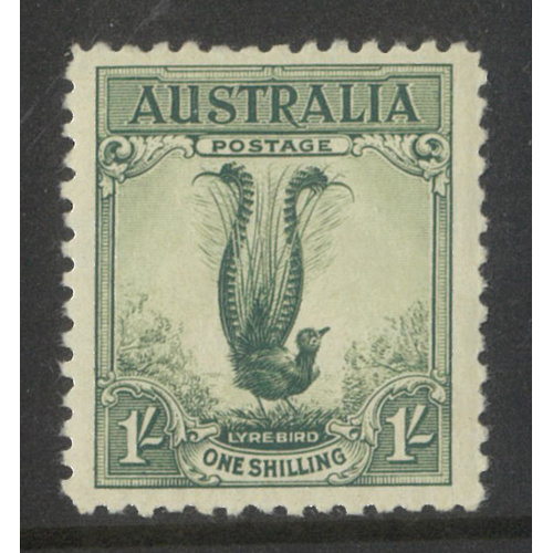 Australia 1932 Lyrebird 1/- Stamp Green SG140 Mint Unhinged #AUBK