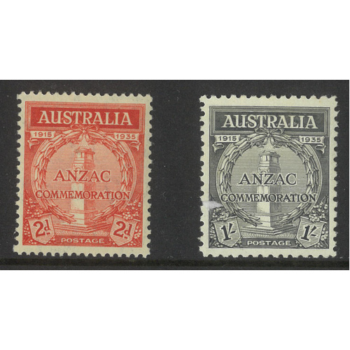 Australia 1932 Harbour Bridge 2d, 3d Stamps ovpt OS SG O134/35 MUH #AUBK