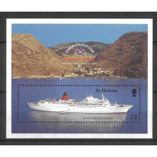 St. Helena 1999 Union Castle Line Anniversary/Ship Mini Sheet SG799 MUH 13-10*