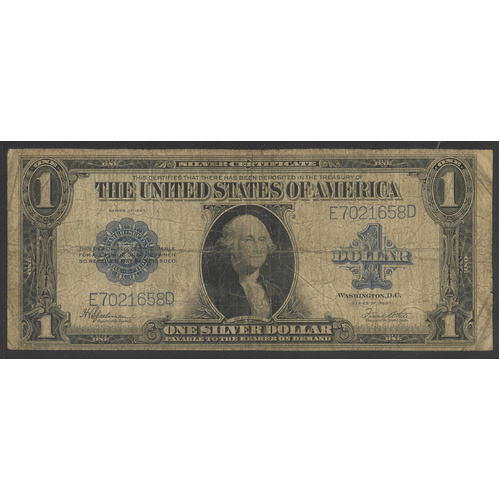 USA 1923 $1 One Dollar Silver Certificate P189 aFine (tears) Condition 14-20