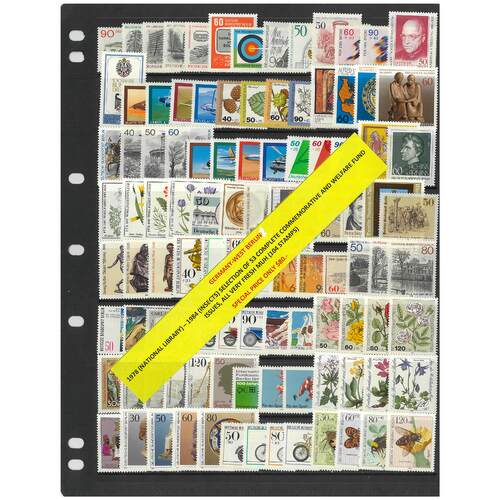 Germany West Berlin 1978-84 53 Complete Commemorative/Welfare Fund Sets 104 Stamps MUH #471