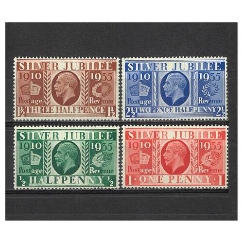 Great Britain: 1935 Silver Jubilee Set/4 Stamps SG 453/56 MUH #BR301