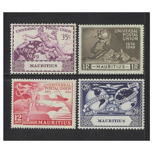 Maurititus: 1949 UPU Omnibus Issues Set/4 Stamps SG 272/75 MUH #BR305