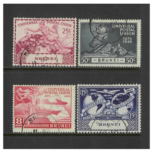 Brunei: 1949 UPU Omnibus Set/4 Stamps SG 96/99 FU #BR306