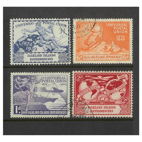 Falkland Islands Dependencies: 1949 UPU Omnibus Set/4 Stamps SG G21/24 FU #BR306