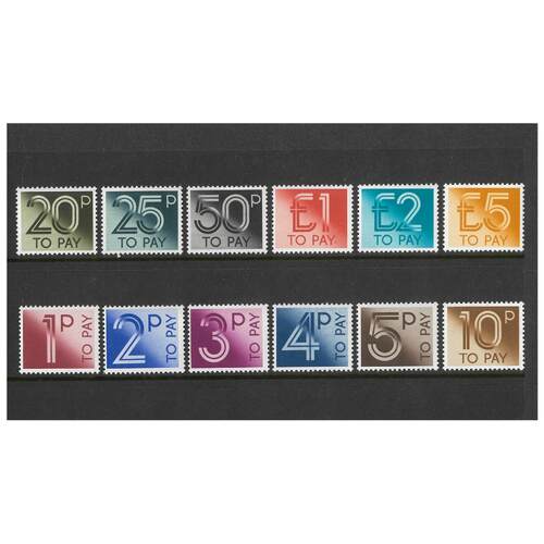 Great Britain: 1982 Postage Due Set/12 Stamps TO £5 SG D90/101 MUH #BR317