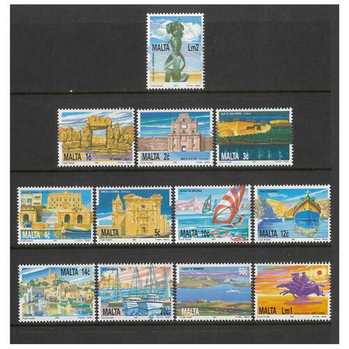 Malta: 1991 National Heritage Set/12 Stamps TO £2 SG 905/16 MUH #BR319