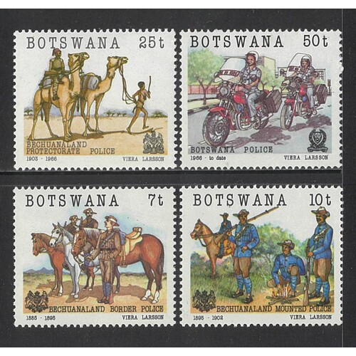 Botswana: 1985 Police Centenary Set/4 Stamps SG 368/71 MUH #BR328