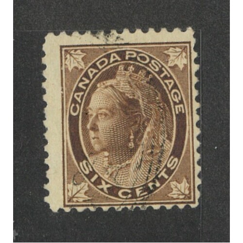 Canada: 1897 QV "Four Leaf" 6c Single Stamp SG 147 FU #BR332