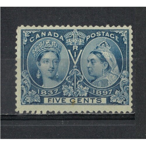 Canada: 1897 Jubilee 5c Deep Blue Single Stamp SG 128 MLH #BR332