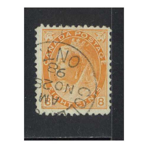 Canada: 1898 QV 8c Orange-Yellow Single Stamp SG 161 FU #BR332