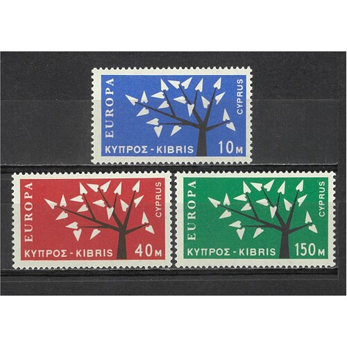 Cyprus: 1963 Europa Set/3 Stamps SG 224/26 MUH #BR337