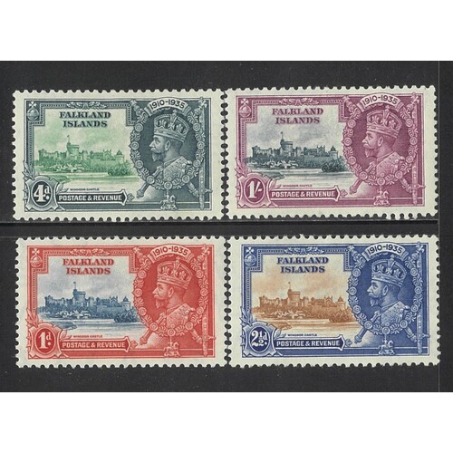 Falkland Islands: 1935 Jubilee Set/4 Stamps TO 2/6 SG 139/42 MH #BR341