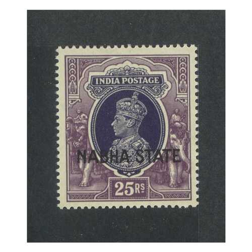 Indian States-Nabha: 1938 KGVI 25R Single Stamp SG 94a Inverted WMK MLH #BR356