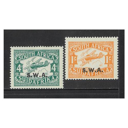 South West Africa: 1930 4d, 1/- Airs SG 72/73 MLH #BR358