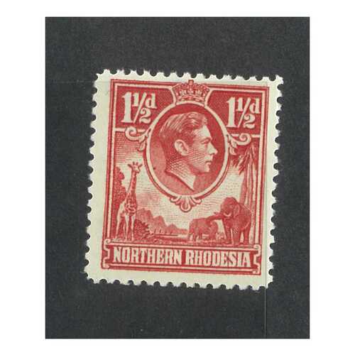 Northern Rhodesia: 1938 KGVI 1½d Carmine Single Stamp SG 29 MUH #BR358