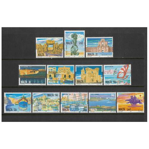 Malta: 1991 Tourism - National Heritage Set/12 Stamps To £M2 SG 905/16 MUH #BR364