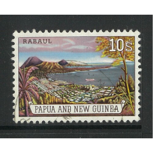 Papua New Guinea: 1963 10/- Rabaul Single Stamp SG 44 FU #BR383