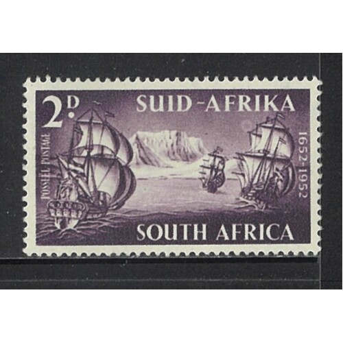 South Africa: 1952 2d Tercen-Tenary Variety "Full Moon" Single Stamp SG 138a MUH #BR395