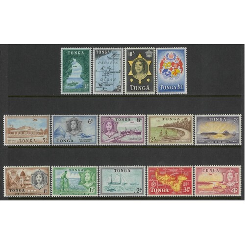 Tonga: 1953 Pictorial Set/14 Stamps TO £1 SG 101/14 MLH #BR397