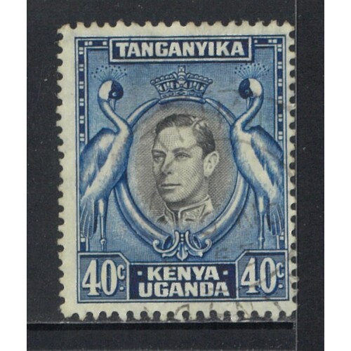 Kenya Uganda Tanganyika: 1952 KGVI/Cranes 40c Single Stamp SG 143 FU #BR402