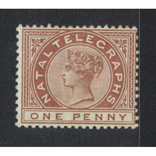 Natal: 1881 Telegraph 1d Single Stamp SG T1 MLH #BR408