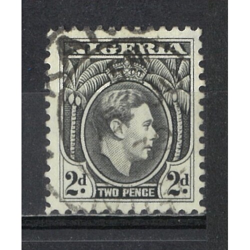 Nigeria: 1938 KGVI 2d Black Single Stamp SG 52 FU #BR408