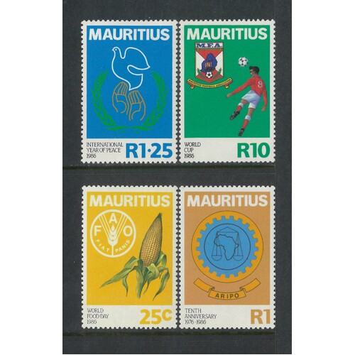 Mauritius: 1986 Events Set/4 Stamps SG 729/32 (Scott 634/37) MUH #BR414