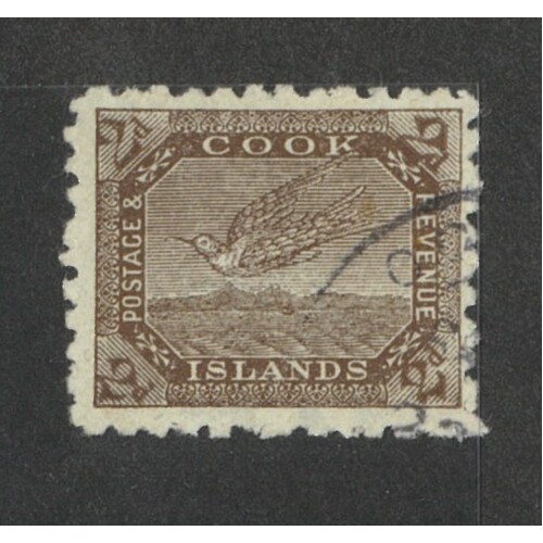 Cook Islands: 1902 WMK NZ/Star 2d Torea Single Stamp SG 31 FU #BR416