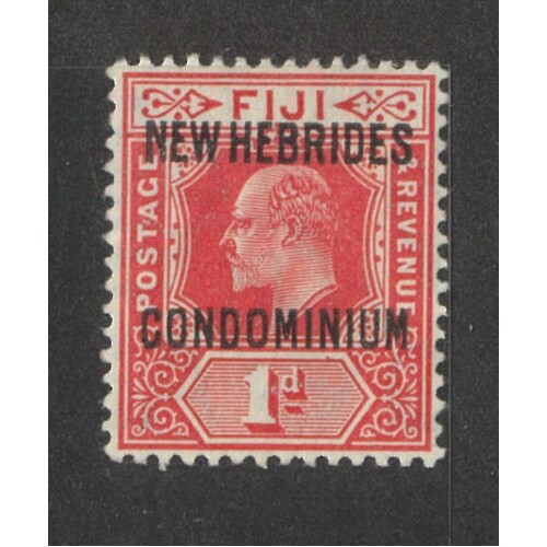 New Hebrides (British): 1910 OPT ON 1d Single Stamp SG 11 MLH #BR417