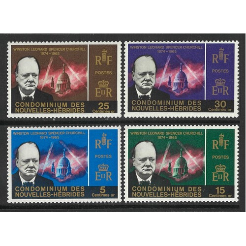 New Hebrides (Fr): 1966 Churchill Set/4 Stamps SG F130/33 MUH #BR417