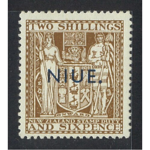 Niue: 1941 Arms 2/6 Single WMK Single Stamp SG 79 MLH #BR420