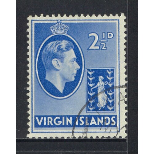 British Virgin Islands: 1938 KGVI 2½d Single Stamp SG 114 FU #BR423