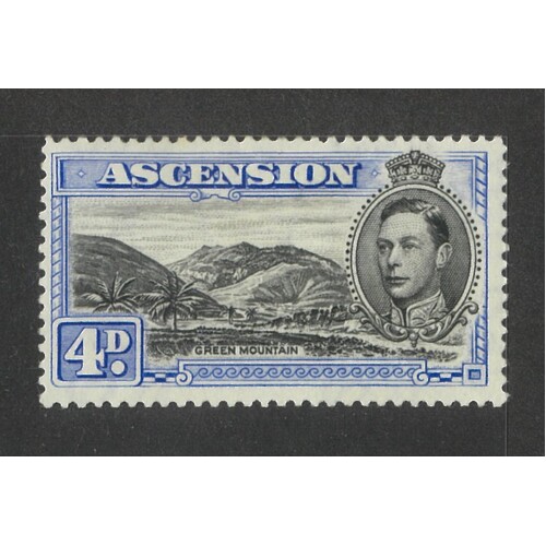 Ascension: 1940 KGVI/Mountain 4d P13½ Single Stamp SG 42c MLH #BR425