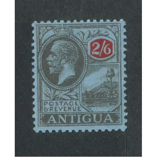 Antigua: 1921-1929 KGV 2/6 MULT Crown CA WMK Single Stamp SG 59 MLH #BR426