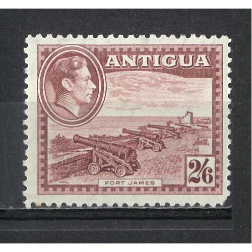 Antigua: 1938 KGVI/Fort 2/6 Brown-Purple Single Stamp SG 106 MLH #BR426