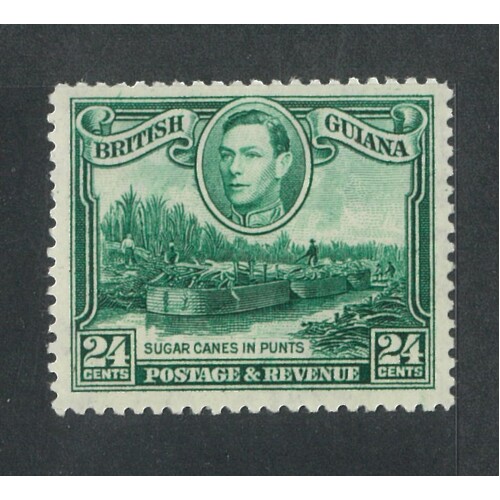 British Guiana: 1938 KGVI 24c WMK Upright Single Stamp SG 312 MLH #BR427