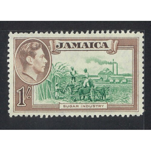 Jamaica: 1938 KGVI/Sugar Industry 1/- Single Stamp SG 130 MLH #BR428