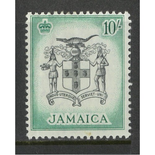 Jamaica: 1956 QE/Arms 10/- Single Stamp SG 173 MLH #BR428