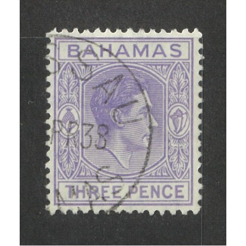 Bahamas: 1938-1952 KGVI 3d Violet Single Stamp SG 154 FU #BR430