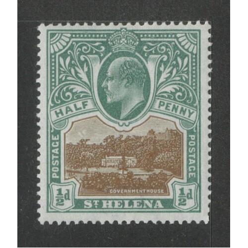 St Helena: 1903 KEVII ½d Single Stamp SG 55 MLH #BR443