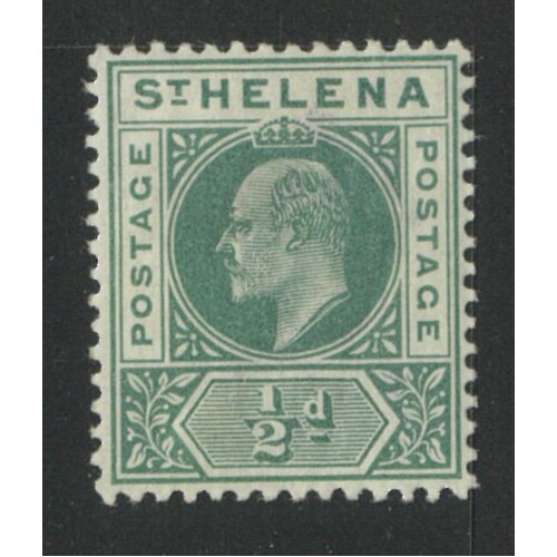 St Helena: 1902 KEVII ½d Single Stamp SG 53 MLH #BR443