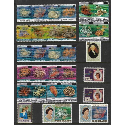 Cook Islands: 1983 Surcharges 18c TO $5.60 SG 884/913 MUH #CD22