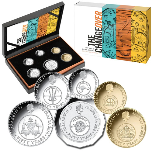 Australia 2016 Proof 6-Coin Year Set 50th Anniversary Of Australian Decimal Currency