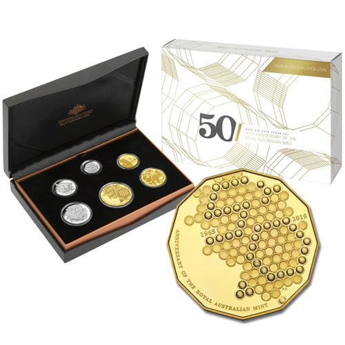 Australia 2015 Proof 6-Coin Year Set - 50th Anniversary Of The Royal Australian Mint 